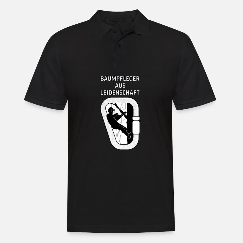 Baumkletterer Baumpfleger Arborist Baumpflege - Männer Poloshirt - Schwarz