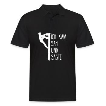 Baumkletterer Baumpfleger Arborist Baumpflege - Männer Poloshirt - Schwarz - Vorne - Kai (181cm)