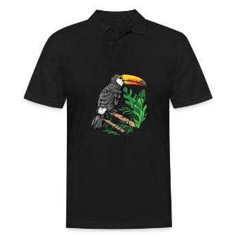 Tukan Costa Rica Tucan Tropical Oiseau Caraïbe motif - Polo Homme - noir - Devant - Kai (181cm)