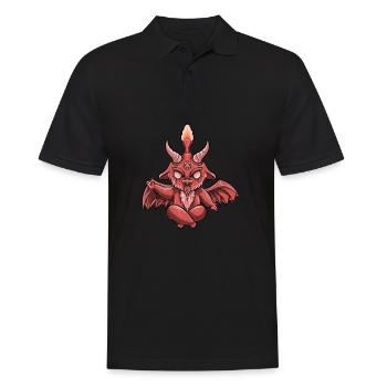 Baphomet Baby I Hail Satan Goth Ziegenkopf Satanic - Männer Poloshirt - Schwarz - Vorne - Kai (181cm)