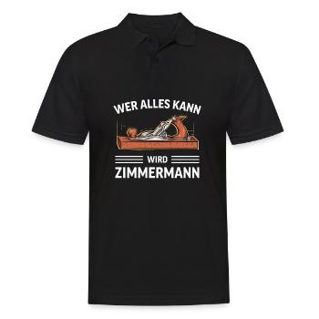 Zimmermann Spruchl I Zunft Wappen Motiv für - Männer Poloshirt - Schwarz - Vorne - Kai (181cm)