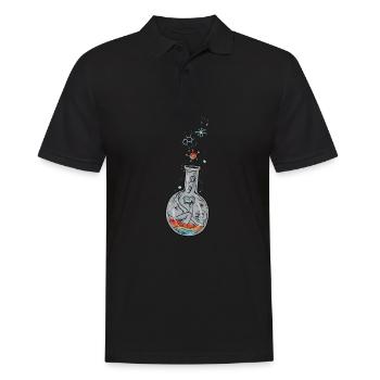 Chimie I Tube à essai Microscope de laboratoire - Polo Homme - noir - Devant - Kai (181cm)