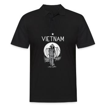 Vietnam I Hanoi Roller Pho Bo Reise Motiv für - Männer Poloshirt - Schwarz - Vorne - Kai (181cm)