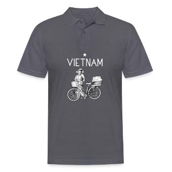 Vietnam I Hanoi Scooter Pho Bo Motif de voyage pour - Polo Homme - charbon - Devant - Nico (186cm)