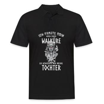Walküre und Tochter I Wikinger Valhalla Motiv für - Männer Poloshirt - Schwarz - Vorne - Kai (181cm)