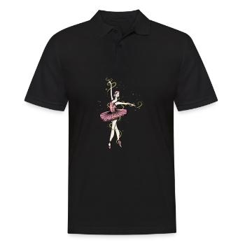 Ballett I Ballettschuhe Ballettkleid Motiv für - Männer Poloshirt - Schwarz - Vorne - Kai (181cm)