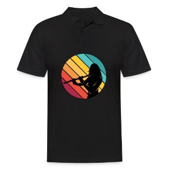 Querflöte I Musikinstrument Orchester Motiv für - Männer Poloshirt - Schwarz - Vorne - Kai (181cm)
