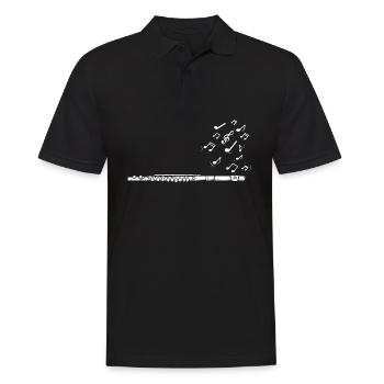 Flûte I Instrument de musique Orchestre Motif pour - Polo Homme - noir - Devant - Kai (181cm)