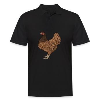 Barnevelder Huhn I Chicken Geflügel Motiv für - Männer Poloshirt - Schwarz - Vorne - Kai (181cm)