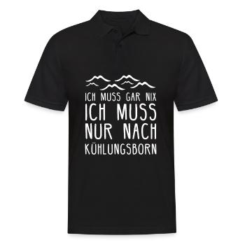 Kühlungsborn I Ostfriesland Niedersachsen Nordsee - Männer Poloshirt - Schwarz - Vorne - Kai (181cm)
