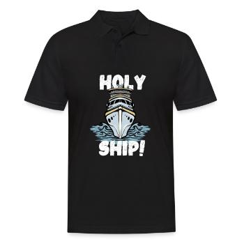 Kreuzfahrt I Kreuzfahrtschiff Urlaub Motiv für - Männer Poloshirt - Schwarz - Vorne - Kai (181cm)
