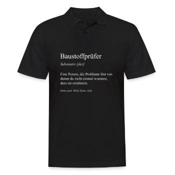 Baustoffprüfer I Materialprüfung Motiv für - Männer Poloshirt - Schwarz - Vorne - Kai (181cm)