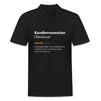 Gleisbauer I Gleise Bahn Spruch Motiv für - Männer Poloshirt - Schwarz - Vorne - Kai (181cm)