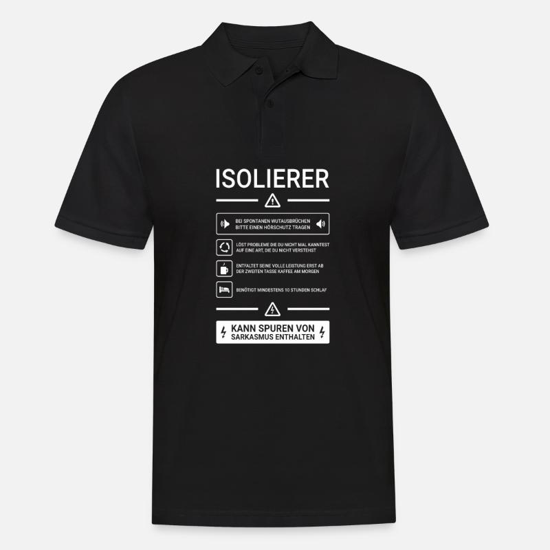 Isolierer I Isolierfacharbeiter oder - Männer Poloshirt - Schwarz