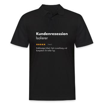 Isolierer I Isolierfacharbeiter oder - Männer Poloshirt - Schwarz - Vorne - Kai (181cm)