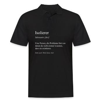 Isolierer I Isolierfacharbeiter oder - Männer Poloshirt - Schwarz - Vorne - Kai (181cm)