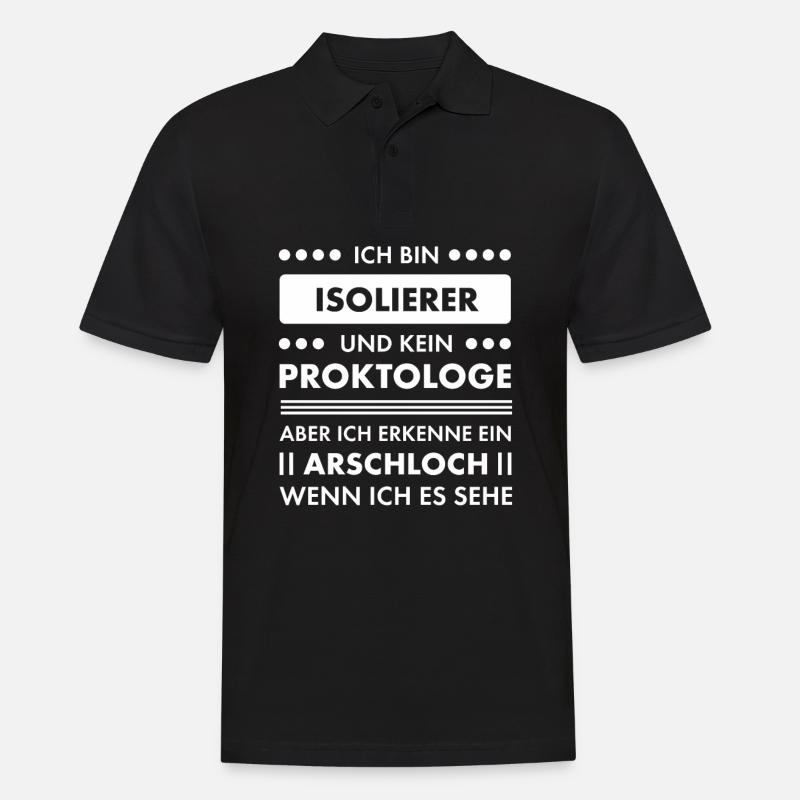 Isolierer I Isolierfacharbeiter oder - Männer Poloshirt - Schwarz