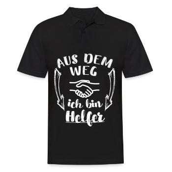 Helfer Freiwilliger Ersthelfer Veranstaltung Fest - Männer Poloshirt - Schwarz - Vorne - Kai (181cm)