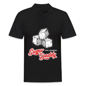 Sugar Daddy Typ 1 Diabetes Humor Männer - Männer Poloshirt - Schwarz - Vorne - Kai (181cm)