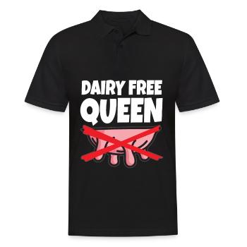 Lait d’avoine Queen sans produits laitiers intolérance au lactose - Polo Homme - noir - Devant - Kai (181cm)