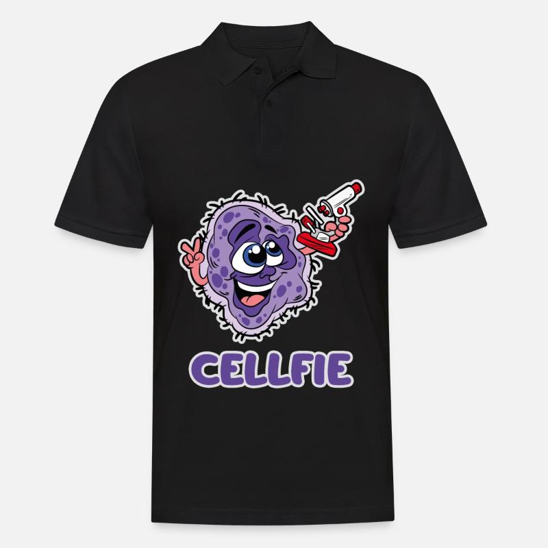 Cellfie - Männer Poloshirt - Schwarz