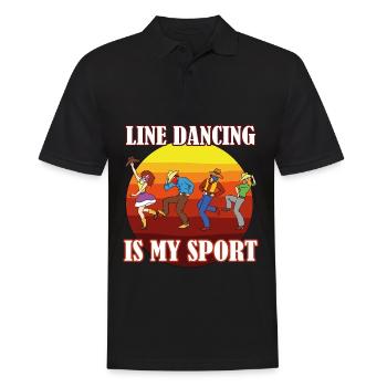 22 Line dancing is my Sport Line dancers Fans copy - Männer Poloshirt - Schwarz - Vorne - Kai (181cm)