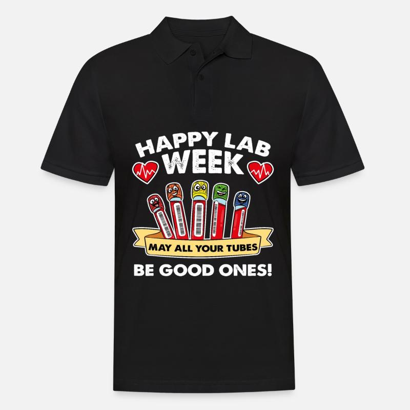 Happy Lab Woche - Männer Poloshirt - Schwarz