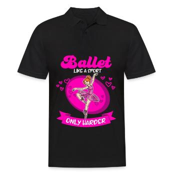 Ballet Girl Ballerina Danseuse - Polo Homme - noir - Devant - Kai (181cm)