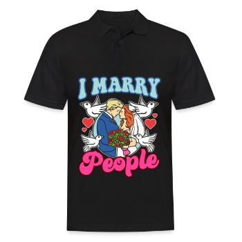 Ich heirate Leute zum Priester geweiht - Männer Poloshirt - Schwarz - Vorne - Kai (181cm)
