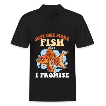 Nur noch ein Fisch Ich verspreche Aquarienbesitzer - Männer Poloshirt - Schwarz - Vorne - Kai (181cm)