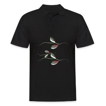 plante symbole plante feuilles feuille - Polo Homme - noir - Devant - Kai (181cm)