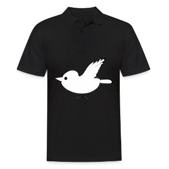cartoon Vogel tier fliegen - Männer Poloshirt - Schwarz - Vorne - Kai (181cm)