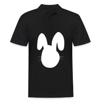 Hase Tier Symbol Tiere - Männer Poloshirt - Schwarz - Vorne - Kai (181cm)