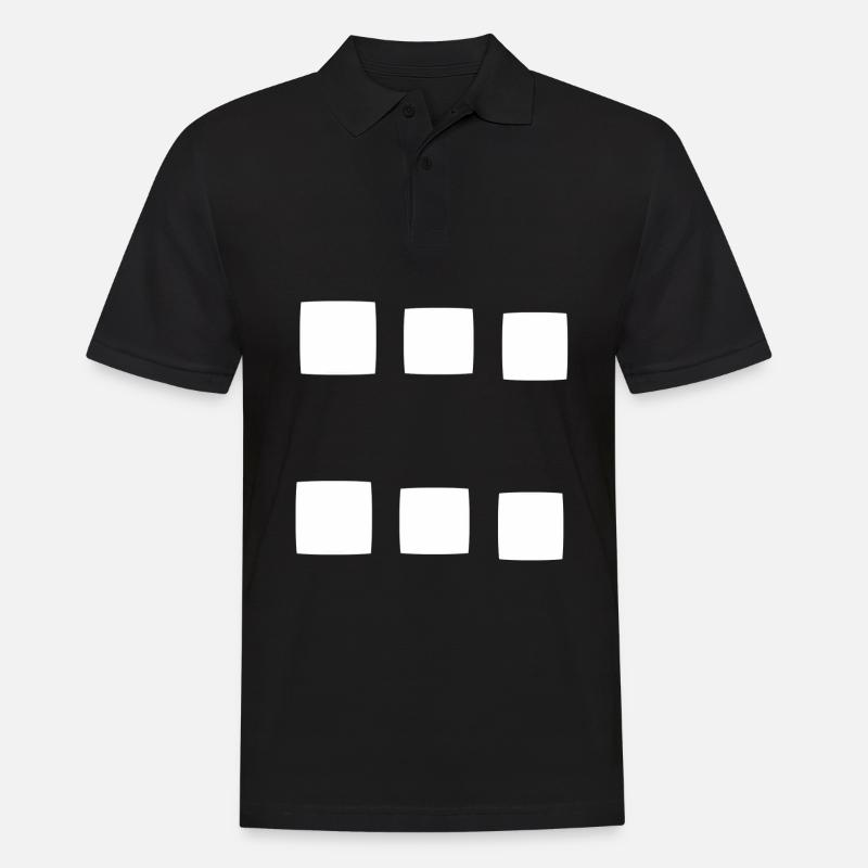 Pattern square square symbol - Men's Polo Shirt - black