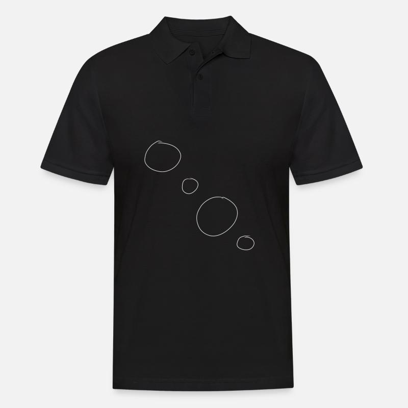 Kreise Kreis Form Symbol - Männer Poloshirt - Schwarz