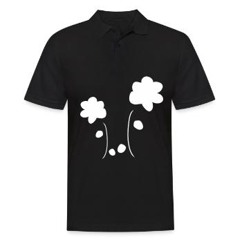 Blume Blumen Symbol Pflanze form - Männer Poloshirt - Schwarz - Vorne - Kai (181cm)