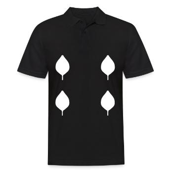four leaves leaf nature pattern - Men's Polo Shirt - black - Front - Kai (181cm)