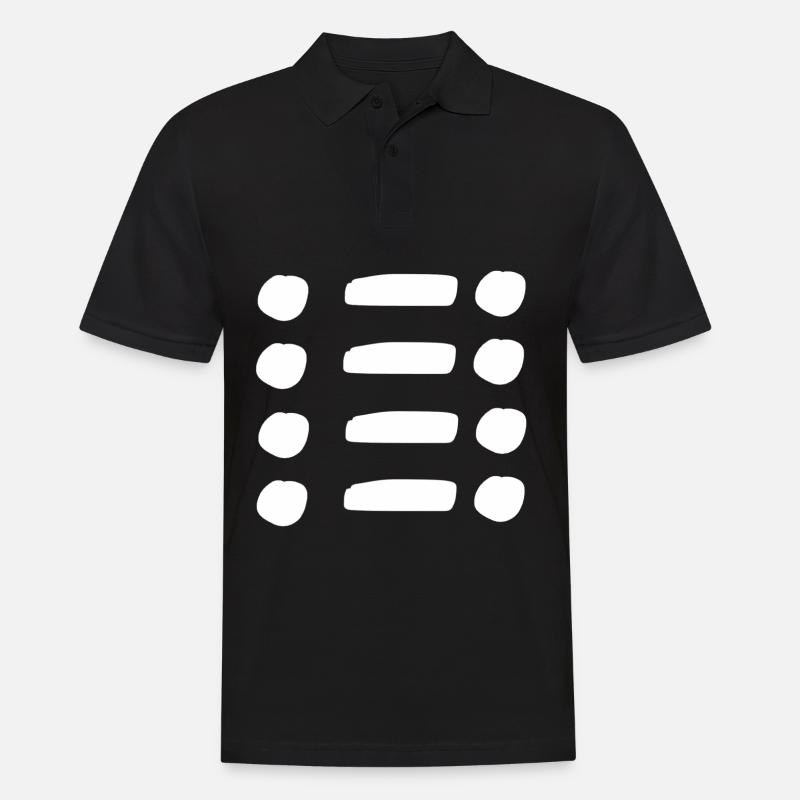 Line, dots, dot, shape, symbol - Men's Polo Shirt - black