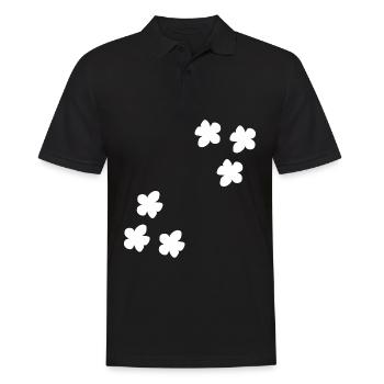 Fleurs, Fleur, Plante, Forme, - Polo Homme - noir - Devant - Kai (181cm)