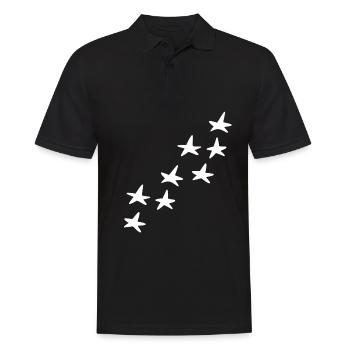 Star Pattern Shape Star Symbol - Men's Polo Shirt - black - Front - Kai (181cm)