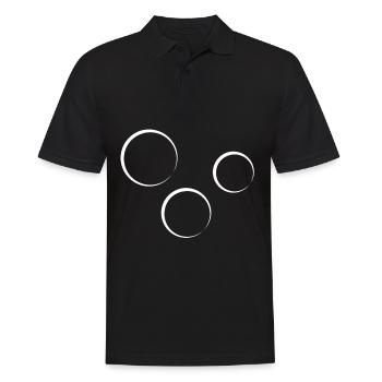 Icône en forme de cercle à trois cercles - Polo Homme - noir - Devant - Kai (181cm)