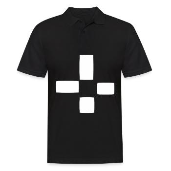viereck muster vier formen form - Männer Poloshirt - Schwarz - Vorne - Kai (181cm)