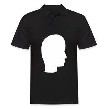 Head Profile People People Page Icon - Men's Polo Shirt - black - Front - Kai (181cm)