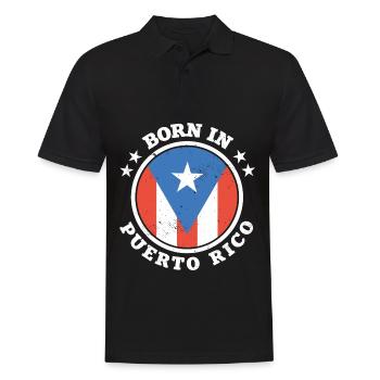Drapeau de Porto Rico - Polo Homme - noir - Devant - Kai (181cm)