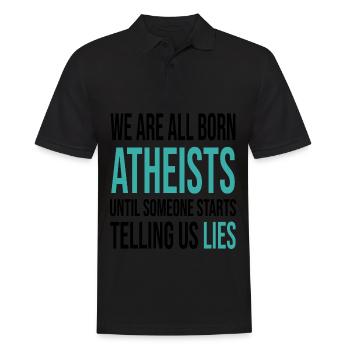 Atheismus Wissenschaft - Männer Poloshirt - Schwarz - Vorne - Kai (181cm)