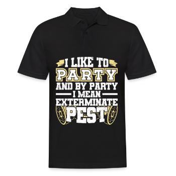 Schädlingsbekämpfung Beruf | Kammerjäger Geschenke - Männer Poloshirt - Schwarz - Vorne - Kai (181cm)