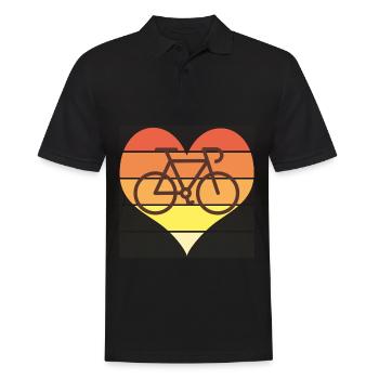 love vélo cyclisme cycliste - Polo Homme - noir - Devant - Kai (181cm)