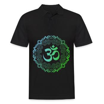 Yoga, Om-Mandala - Polo Homme - noir - Devant - Kai (181cm)