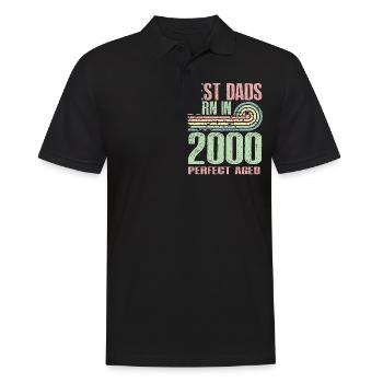 Les meilleurs pères sont nés en 2000, à l’âge de 23 ans, - Polo Homme - noir - Devant - Kai (181cm)