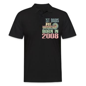 The best fathers were born in 2008, 15 years old, - Men's Polo Shirt - black - Front - Kai (181cm)